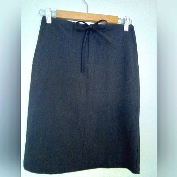 GAP  Grey Front Opening Tie Pencil Skirt - Picture 1 of 9
